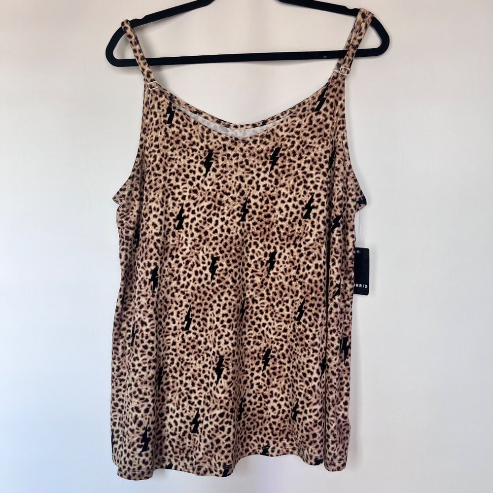 New Torrid Super Soft Knits Wear What You Love Animal Print‎ Tank Top Size 2
